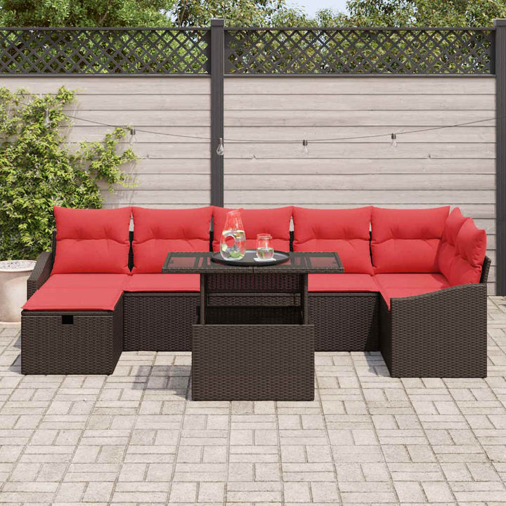 Havesofa Sæt 8 stk. polyrattan