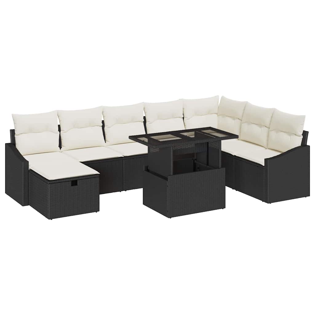 Havesofa Sæt 9 stk. polyrattan