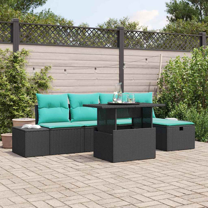 Havesofa Sæt 6 stk. polyrattan