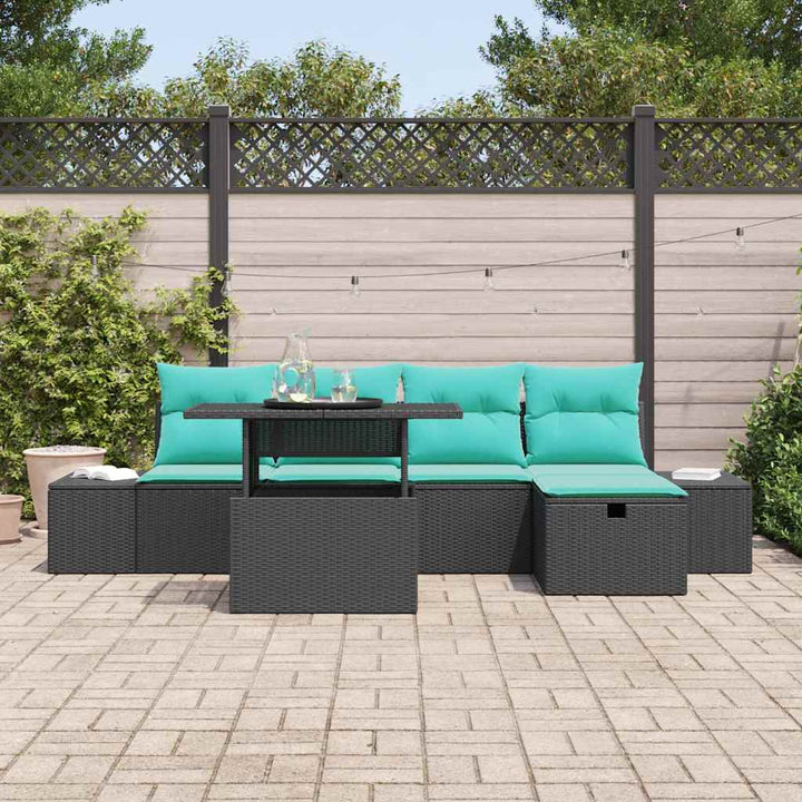 Havesofa Sæt 6 stk. polyrattan