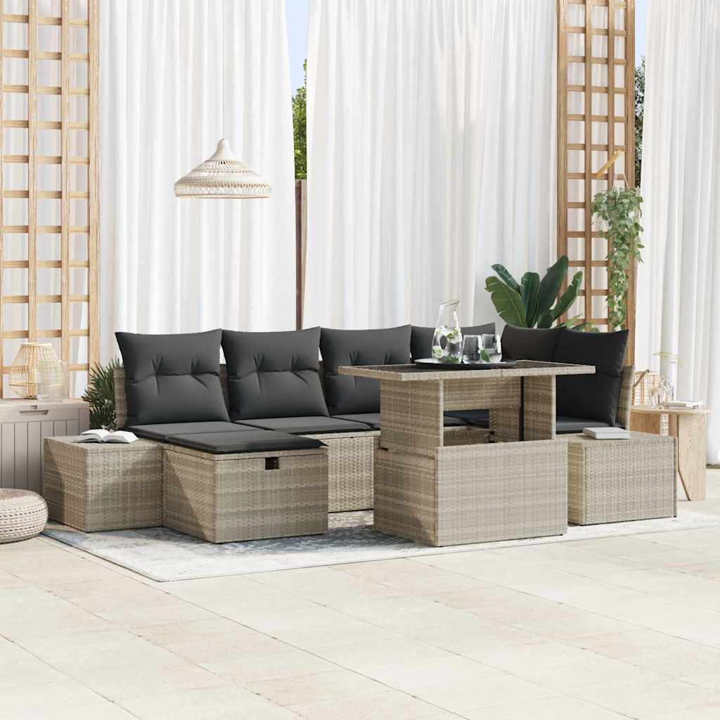 Havesofa Sæt 7 stk. polyrattan