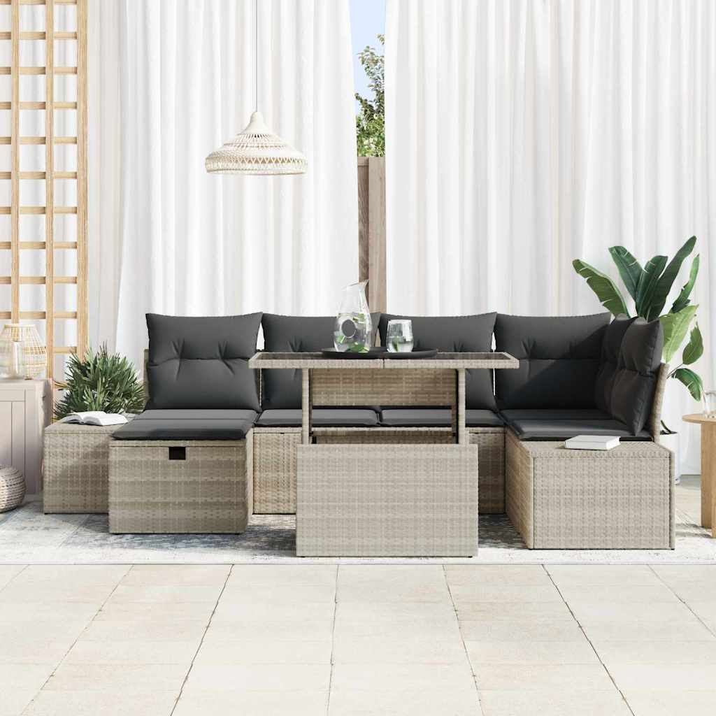 Havesofa Sæt 7 stk. polyrattan