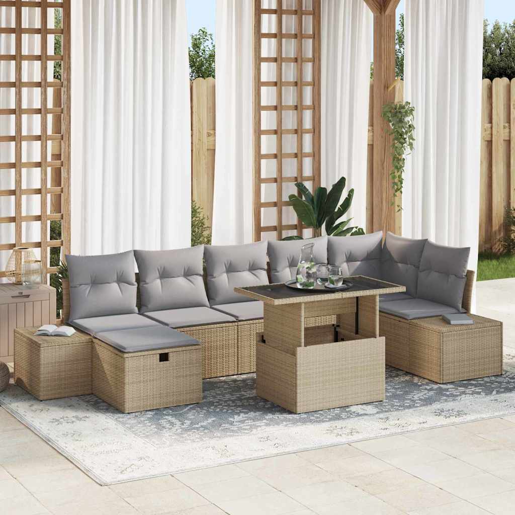 Havesofa Sæt 8 stk. polyrattan