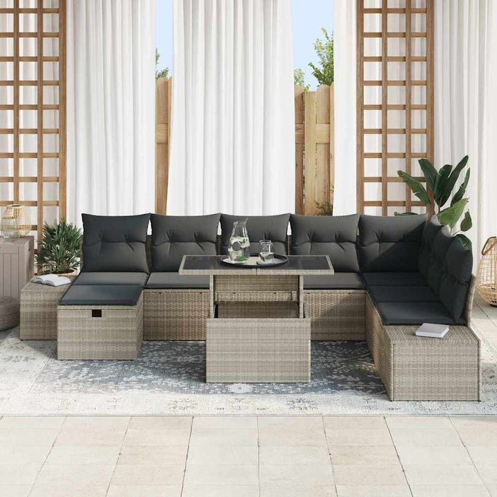 Havesofa Sæt 11 stk. polyrattan