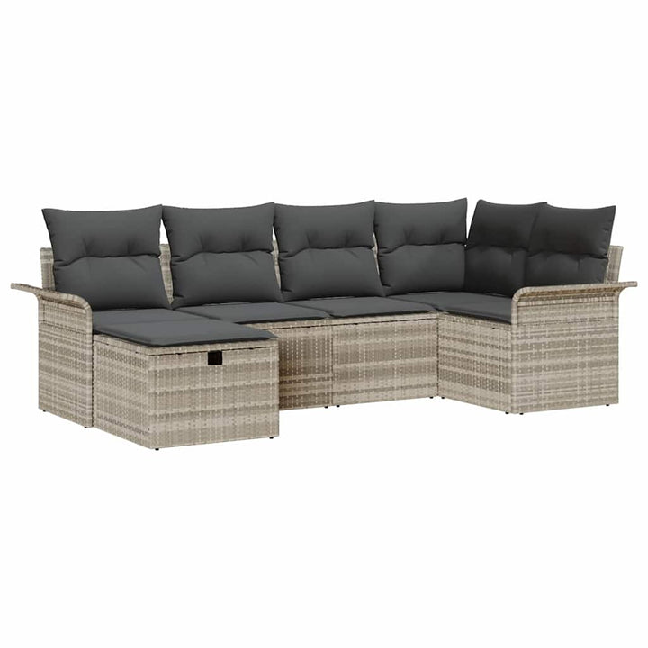 Havesofa Sæt 6 stk. Poly rattan