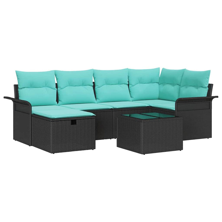 Havesofa Sæt 7 stk. Poly rattan