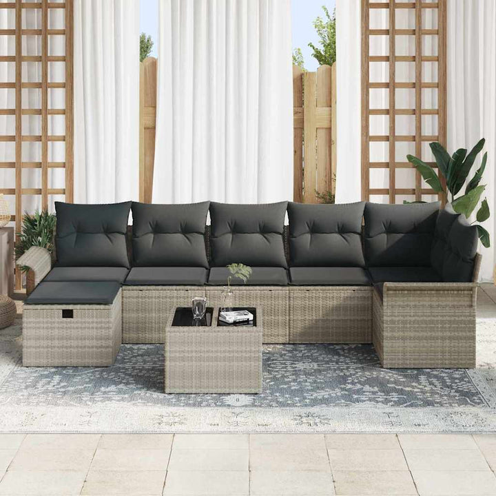 Havesofa Sæt 8 stk. Poly rattan