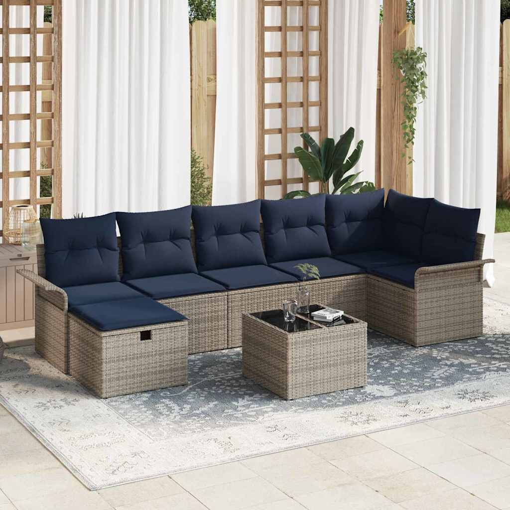 Havesofa Sæt 8 stk. Poly rattan