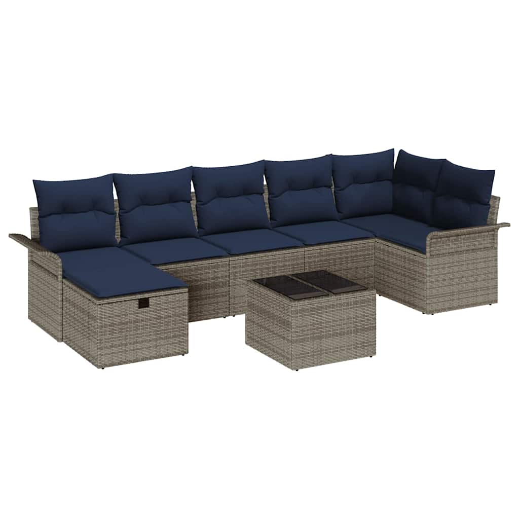 Havesofa Sæt 8 stk. Poly rattan