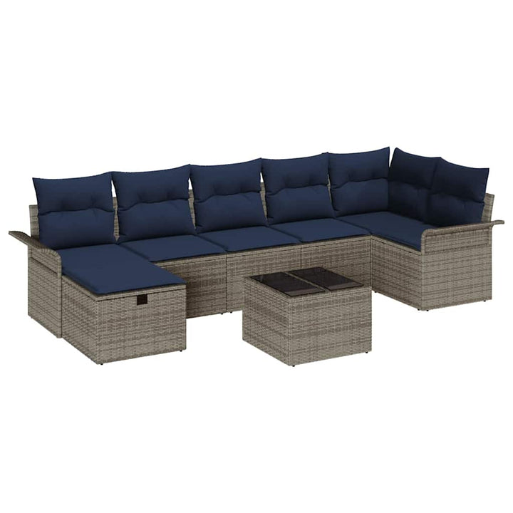 Havesofa Sæt 8 stk. Poly rattan