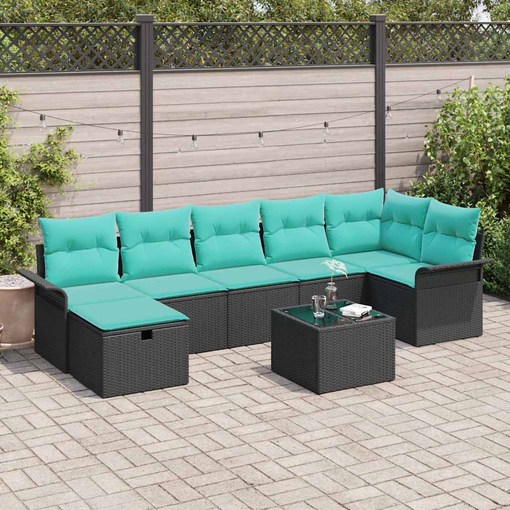 Havesofa Sæt 8 stk. Poly rattan