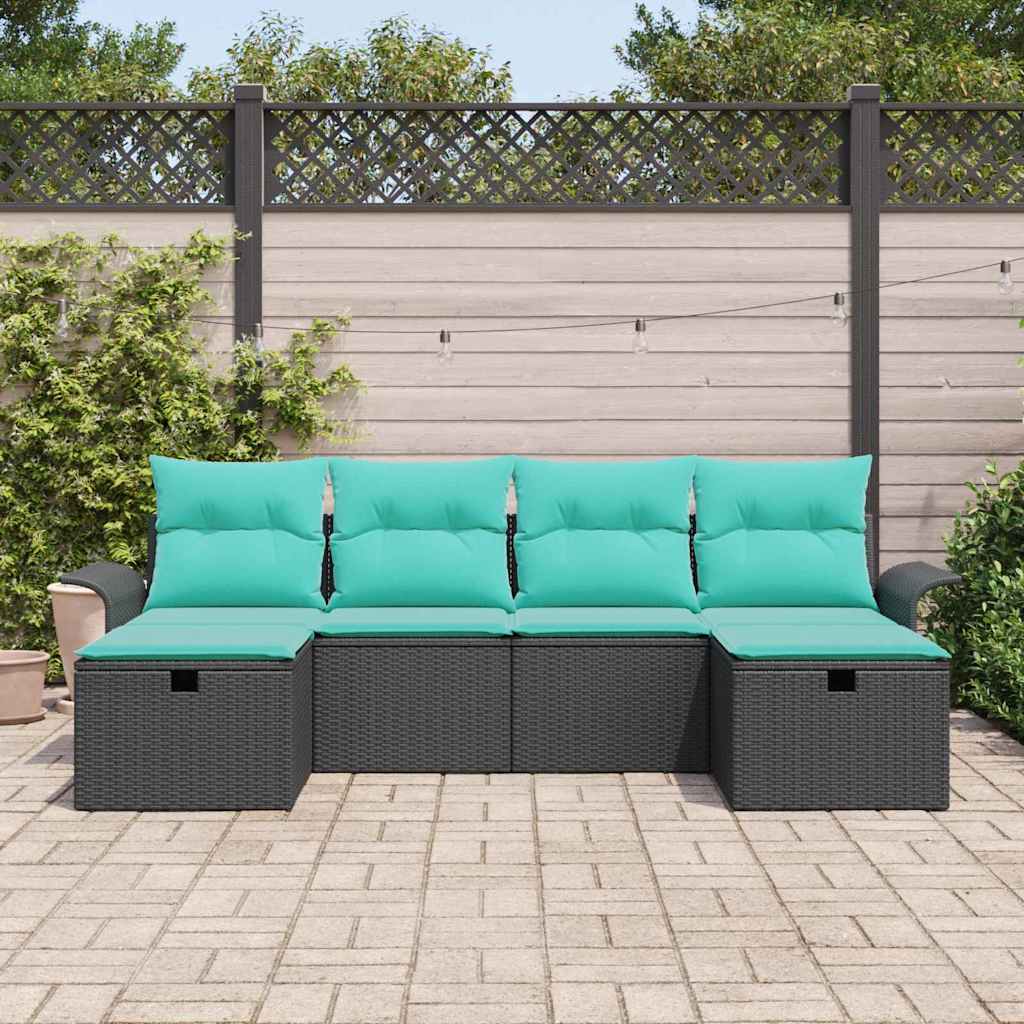 Havesofa Sæt 6 stk. Poly rattan