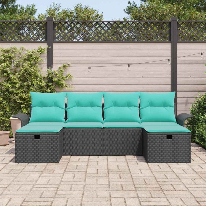 Havesofa Sæt 6 stk. Poly rattan