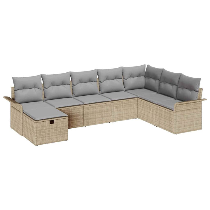 Havesofa Sæt 8 stk. Poly rattan