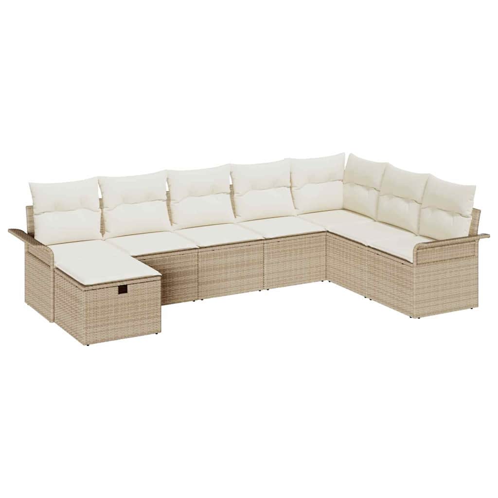 Havesofa Sæt 8 stk. Poly rattan