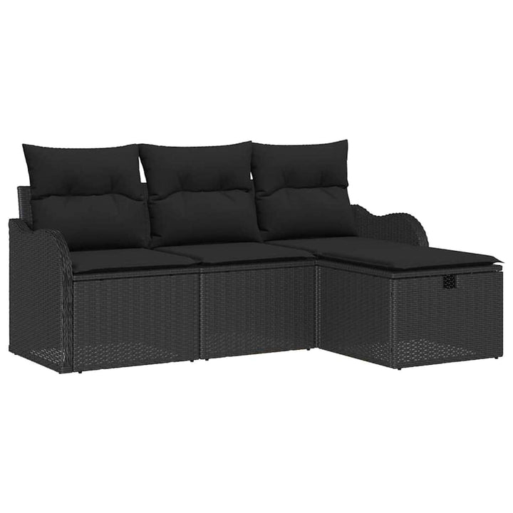 Havesofa Sæt 4 stk. Poly rattan