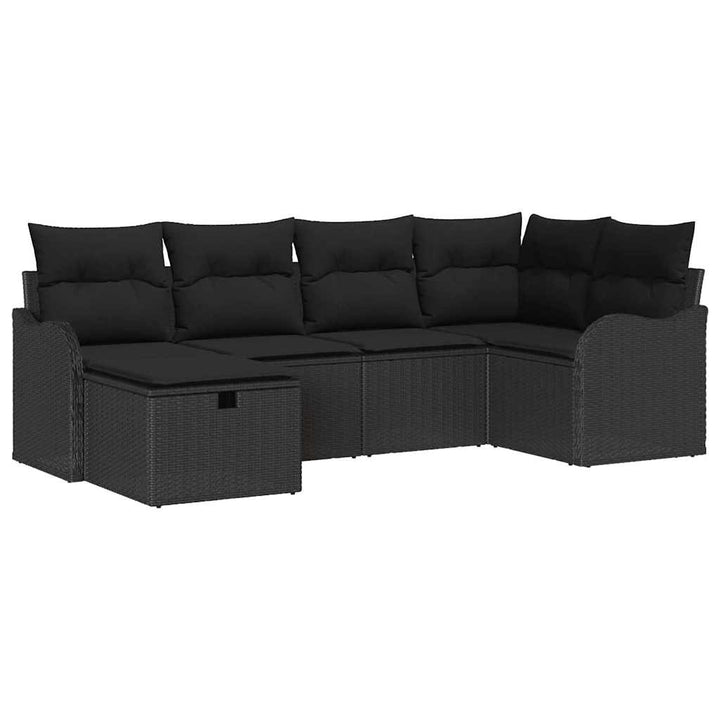 Havesofa Sæt 6 stk. Poly rattan