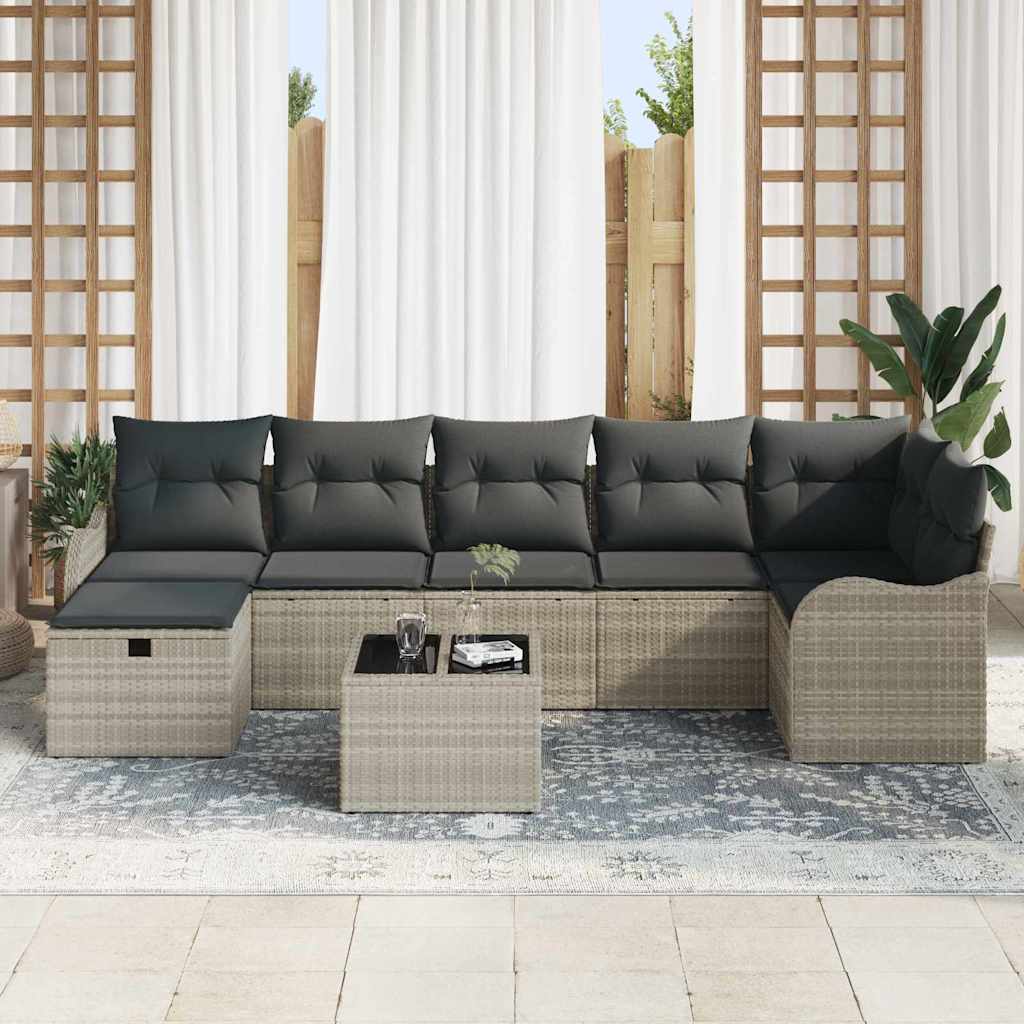 Havesofa Sæt 8 stk. Poly rattan