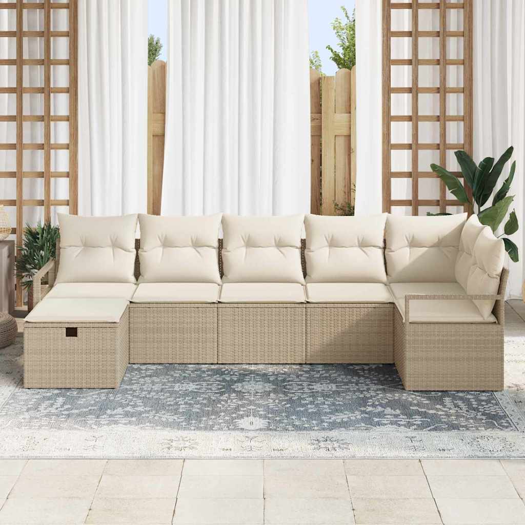 Sofa Sæt med pude 5 pcs polyrattan
