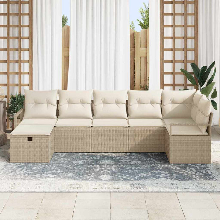 Sofa Sæt med pude 5 pcs polyrattan