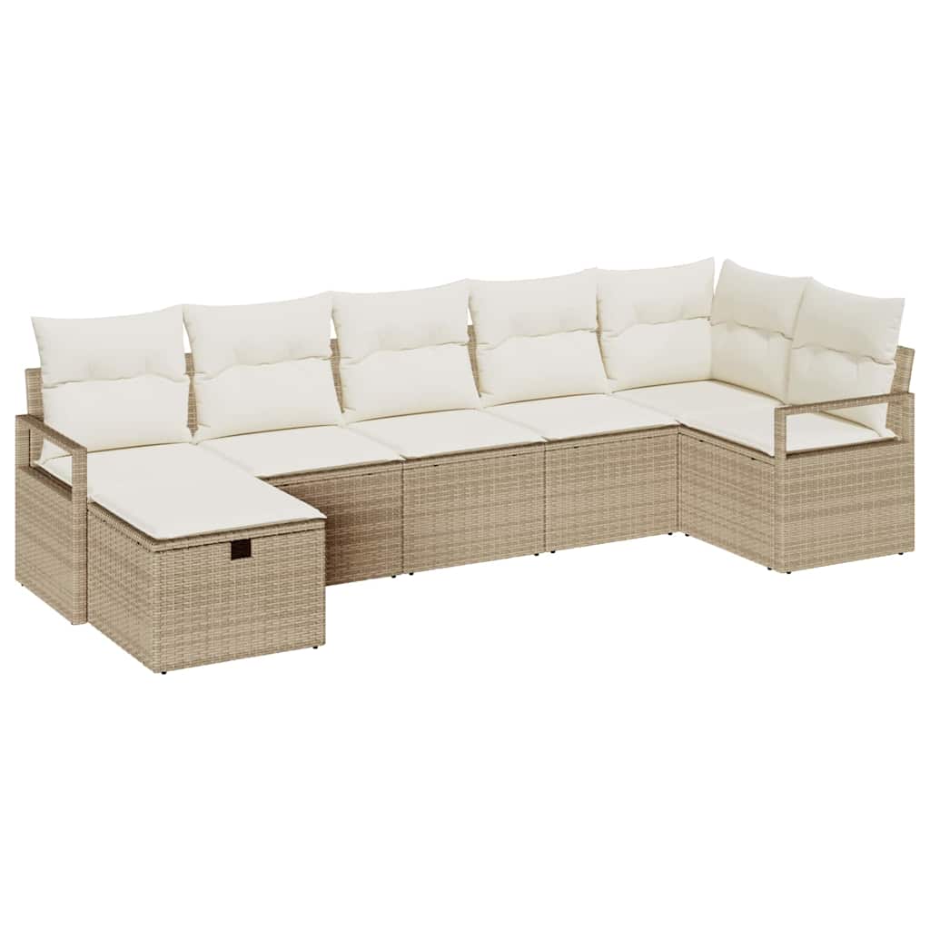 Sofa Sæt med pude 5 pcs polyrattan