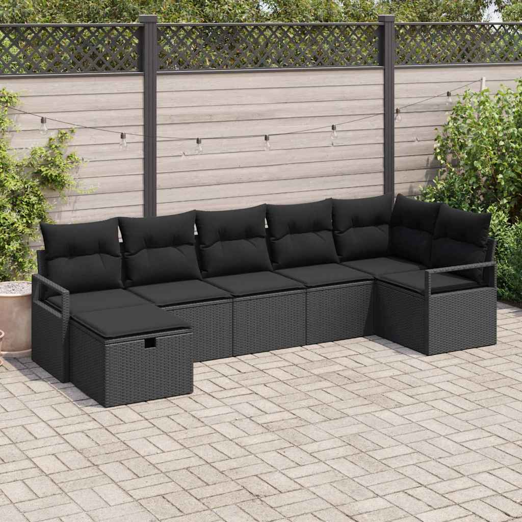 Sofa Sæt med pude 5 pcs polyrattan