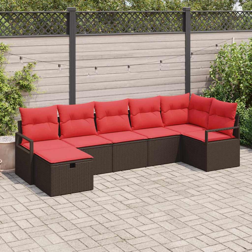 Sofa Sæt med pude 4 pcs polyrattan