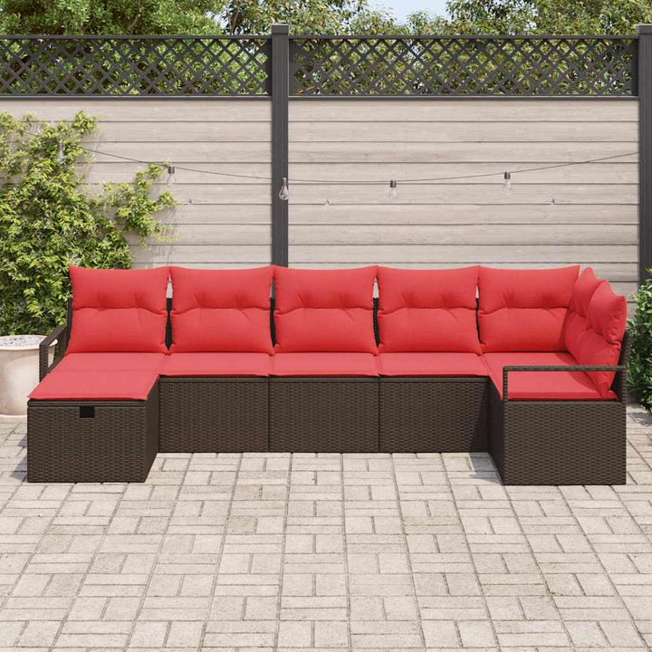 Sofa Sæt med pude 4 pcs polyrattan