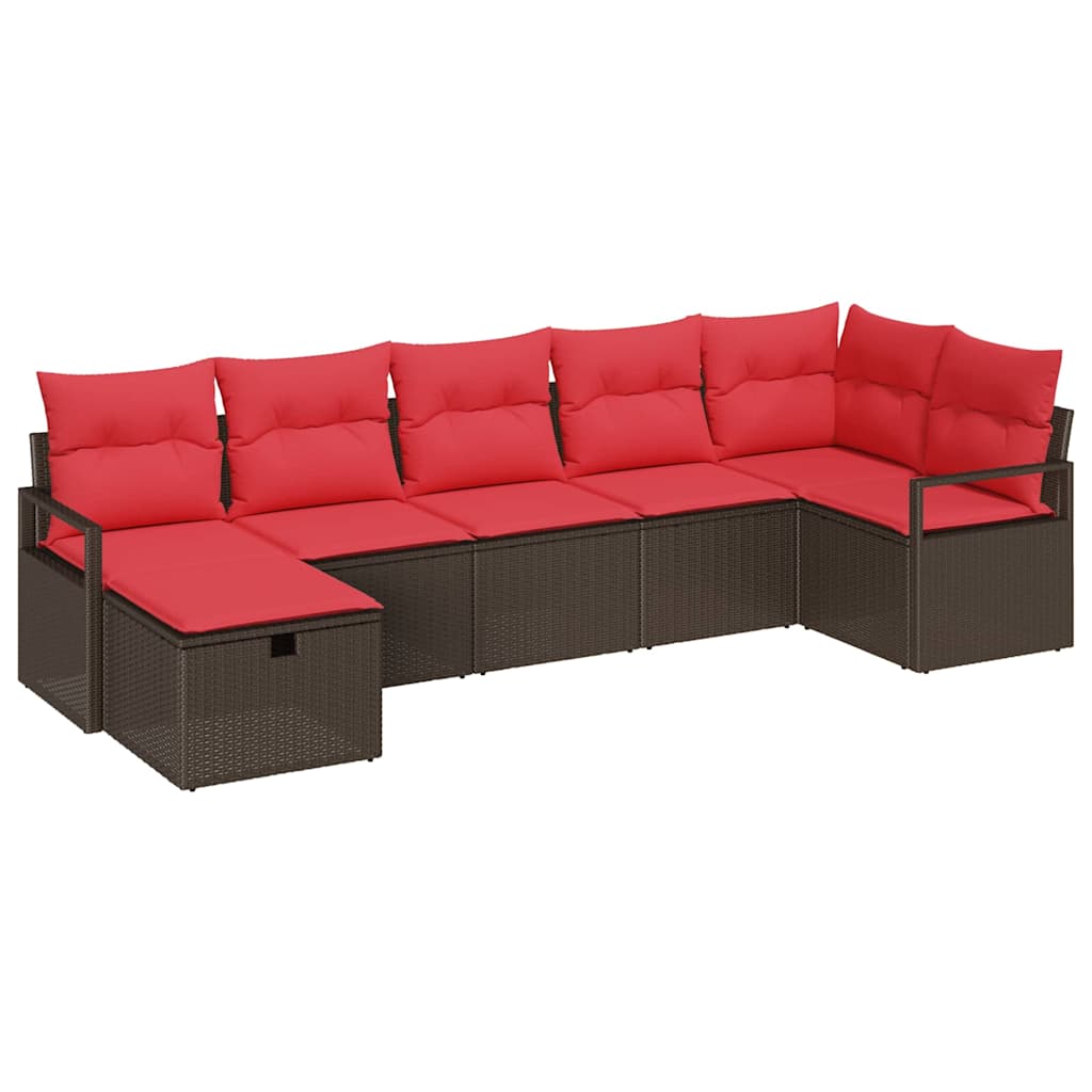 Sofa Sæt med pude 4 pcs polyrattan