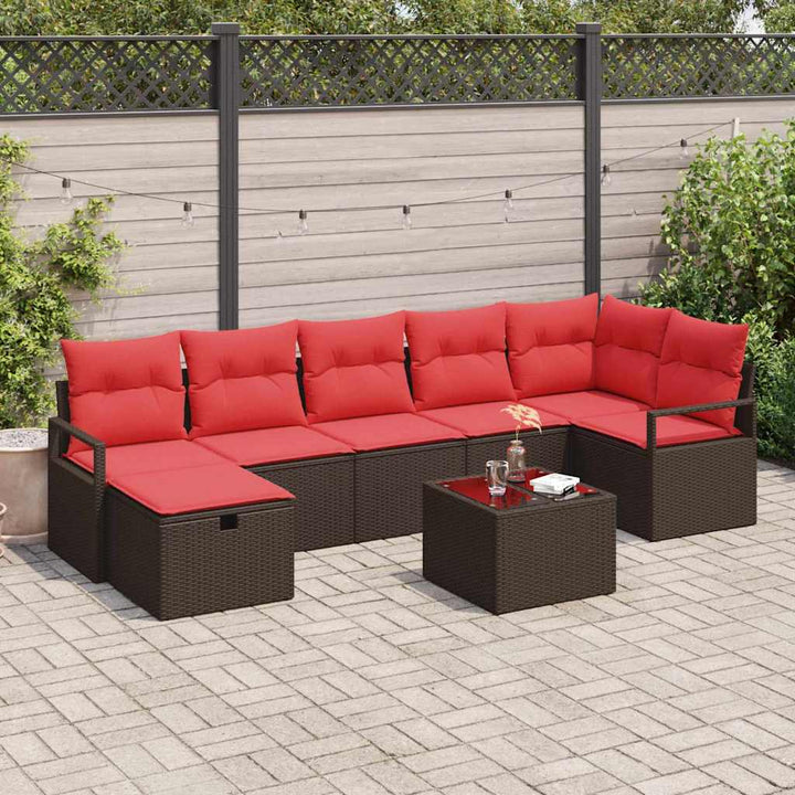 Sofa Sæt med pude 5 pcs polyrattan