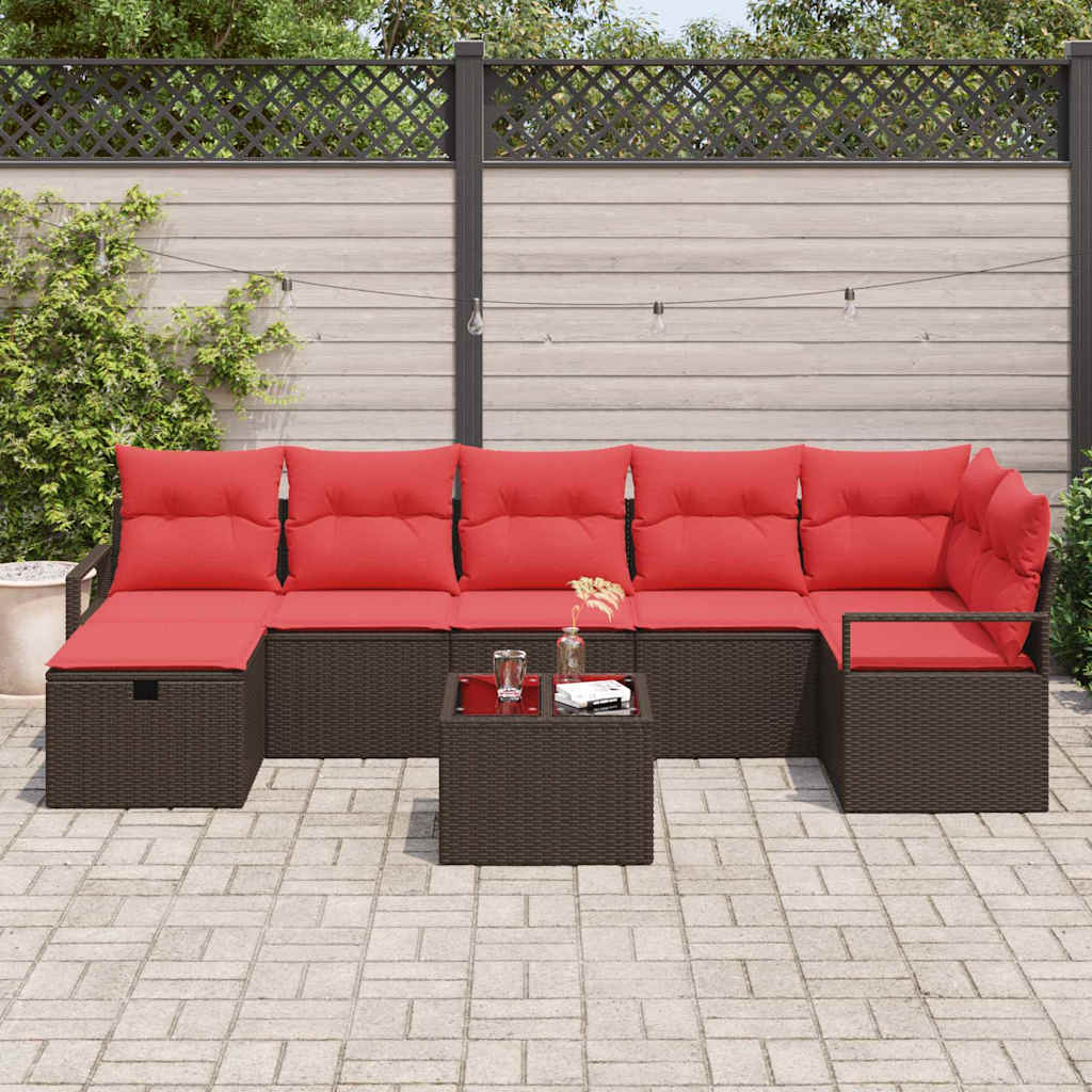 Sofa Sæt med pude 5 pcs polyrattan