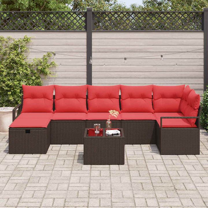 Sofa Sæt med pude 5 pcs polyrattan