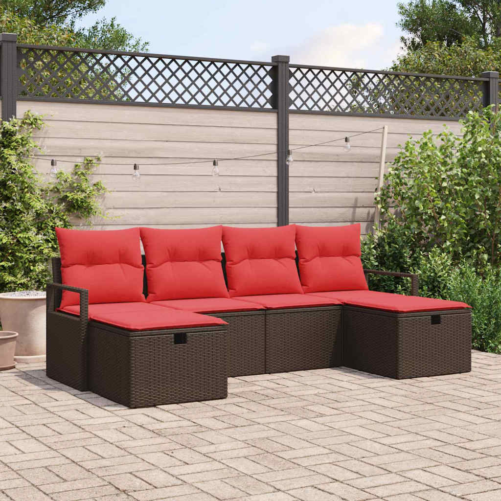 Sofa Sæt 5 stk. polyrattan