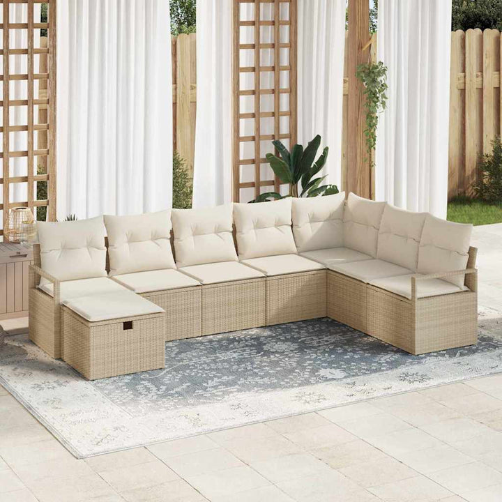 Sofa Sæt med pude 5 pcs polyrattan