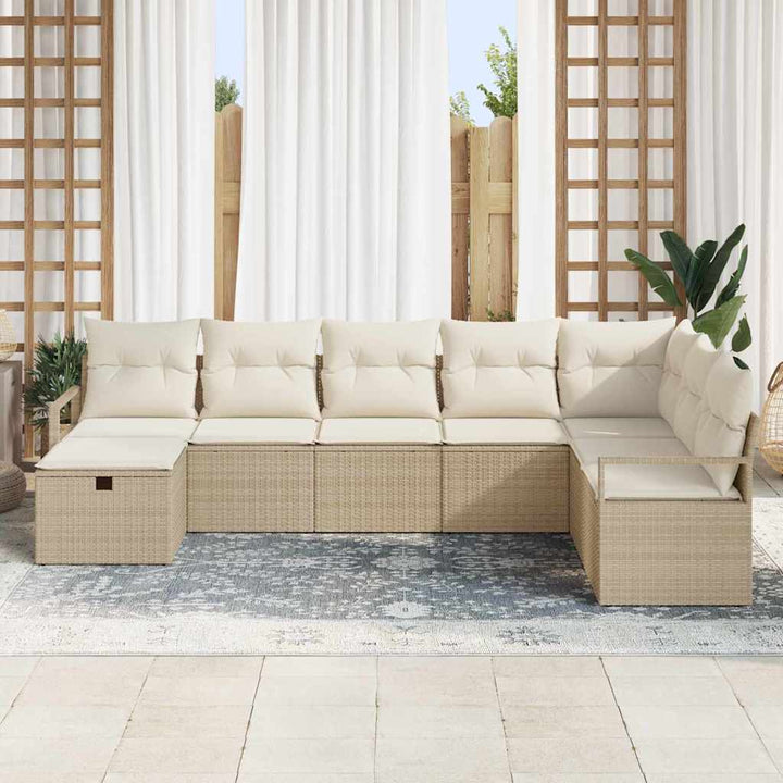 Sofa Sæt med pude 5 pcs polyrattan