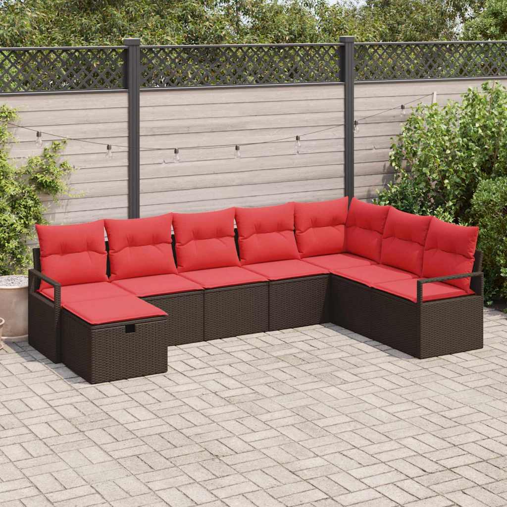 Sofa Sæt med pude 6 pcs polyrattan