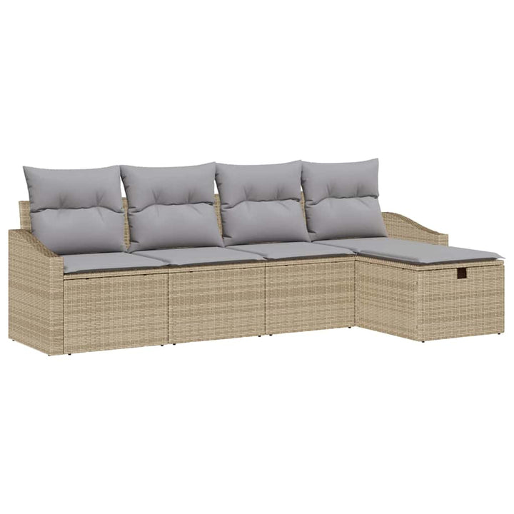 Sofa Sæt med pude 6 pcs polyrattan