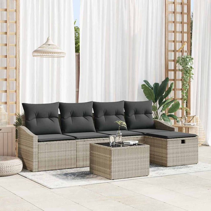 Sofa Sæt 6 stk. polyrattan