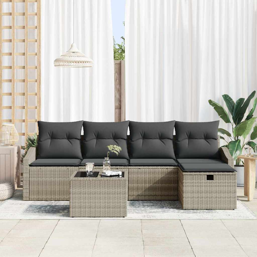 Sofa Sæt 6 stk. polyrattan