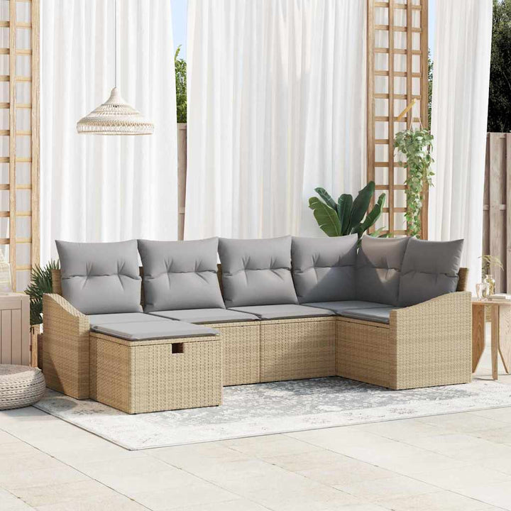 Sofa Sæt 6 stk. polyrattan