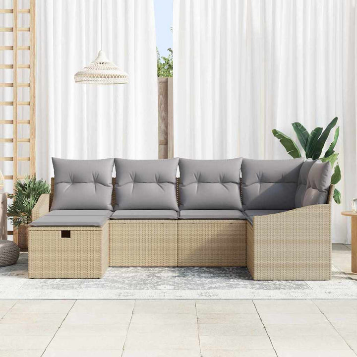 Sofa Sæt 6 stk. polyrattan