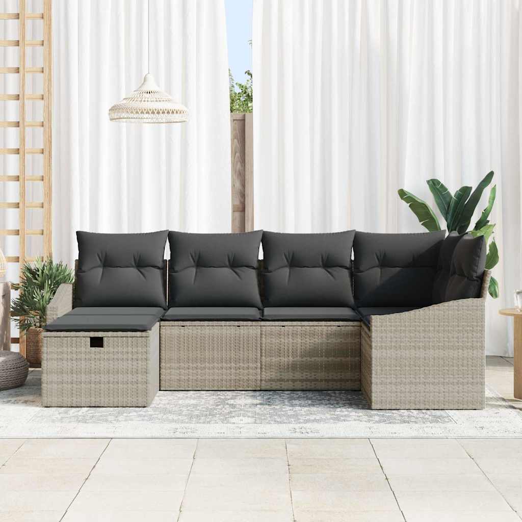 Sofa Sæt 6 stk. polyrattan