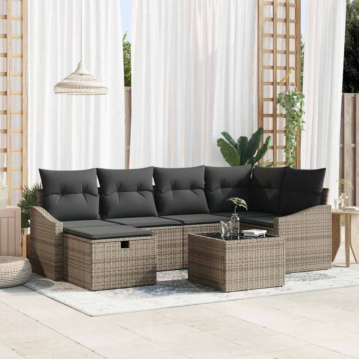 Sofa Sæt 7 stk. polyrattan