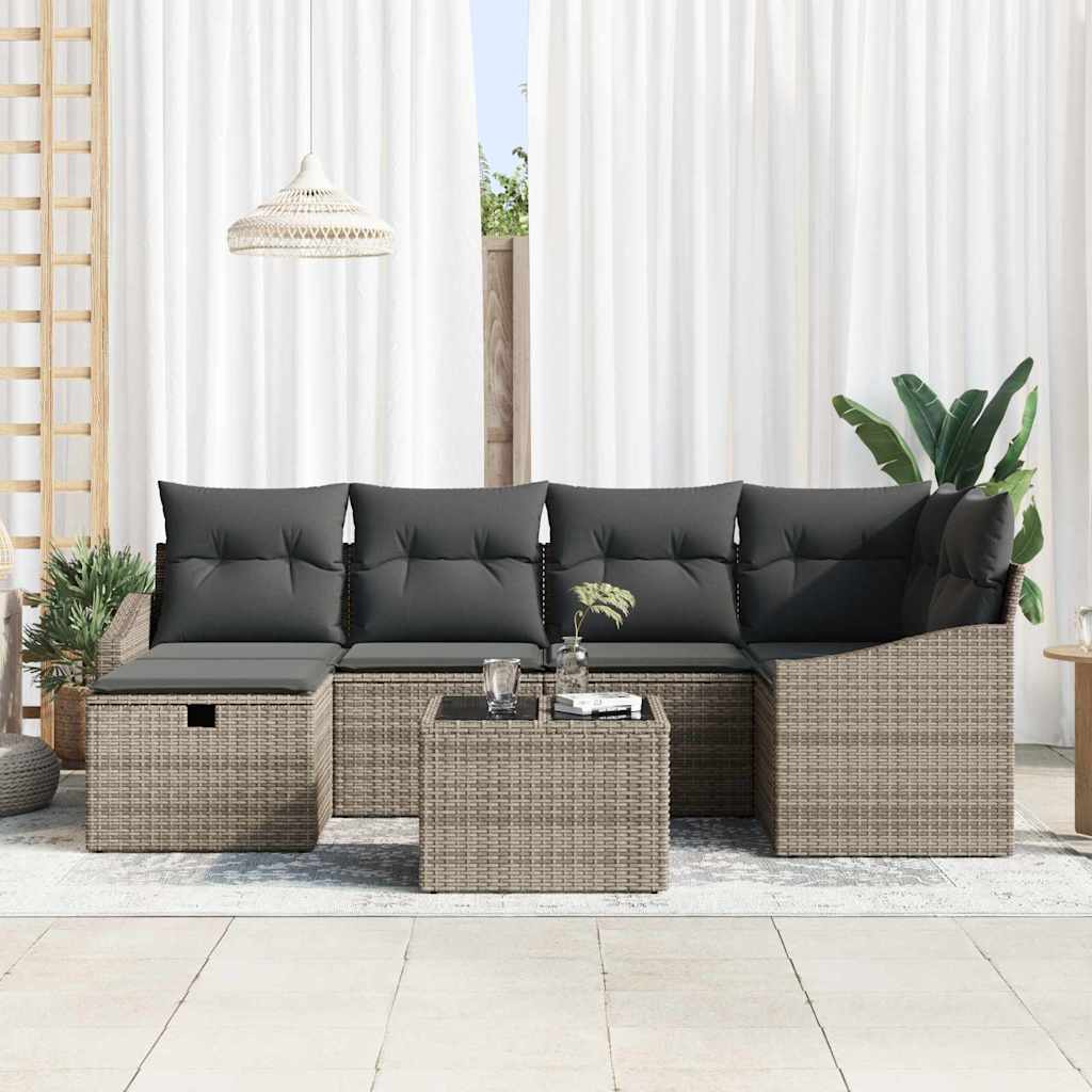 Sofa Sæt 7 stk. polyrattan