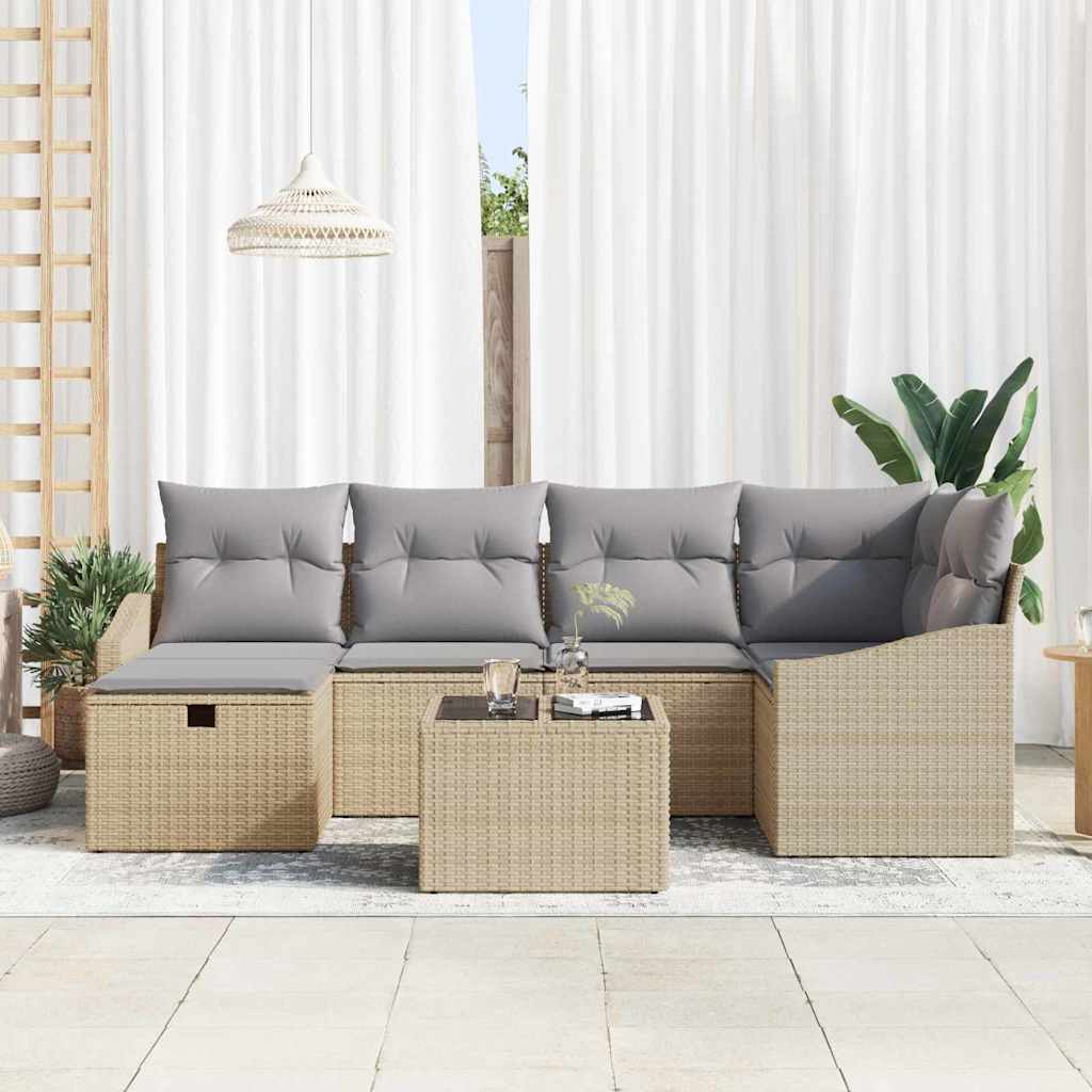 Sofa Sæt 7 stk. polyrattan