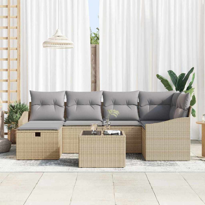 Sofa Sæt 7 stk. polyrattan