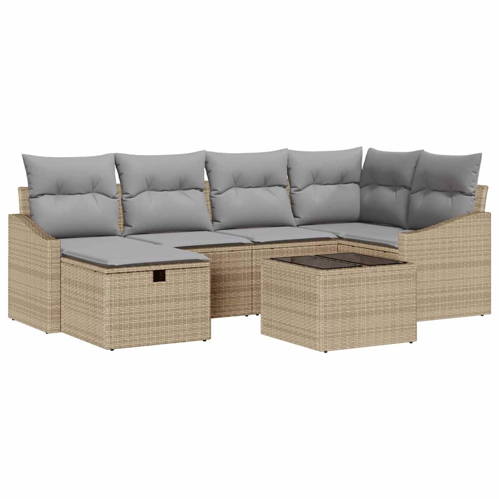 Sofa Sæt 7 stk. polyrattan