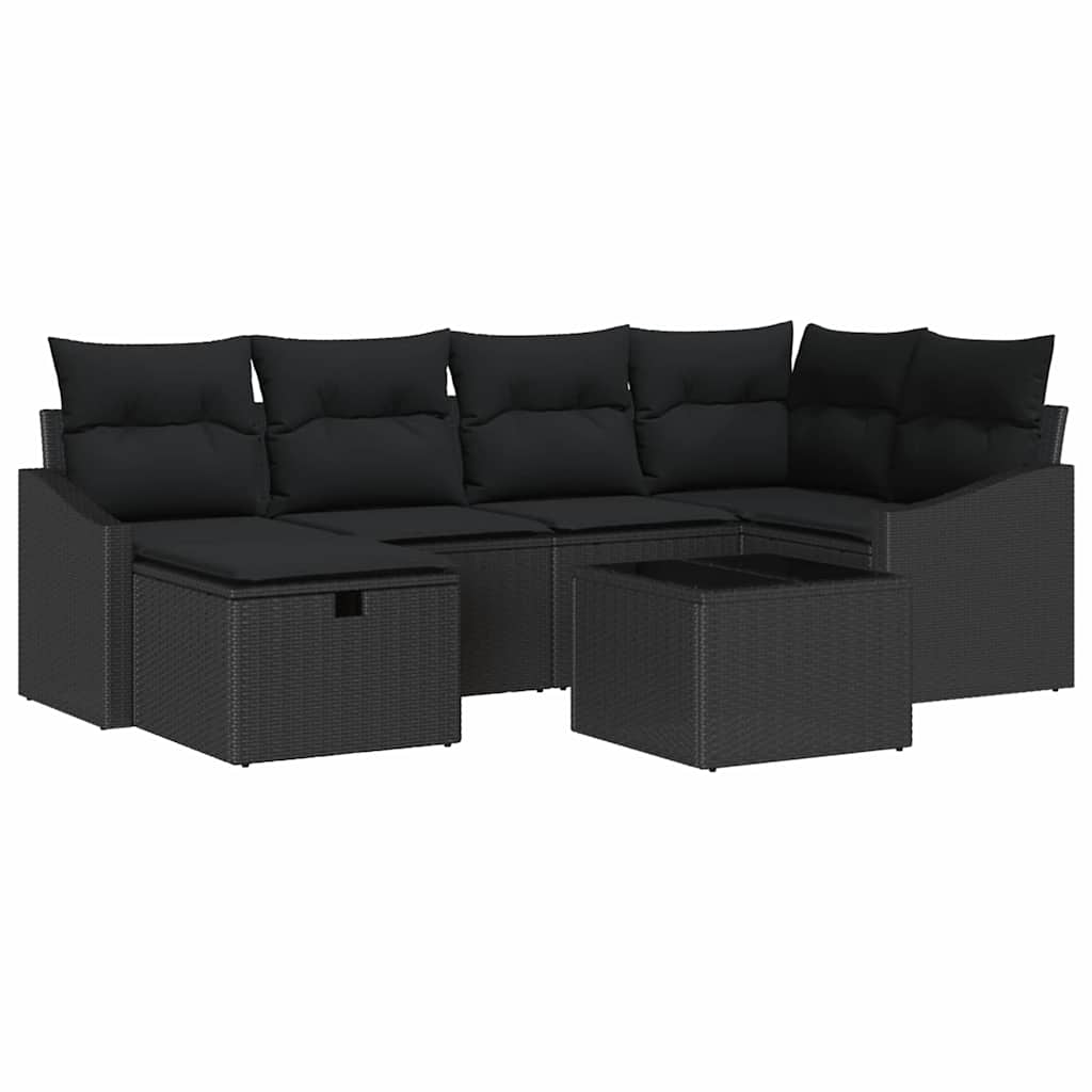 Sofa Sæt med pude 7 pcs polyrattan