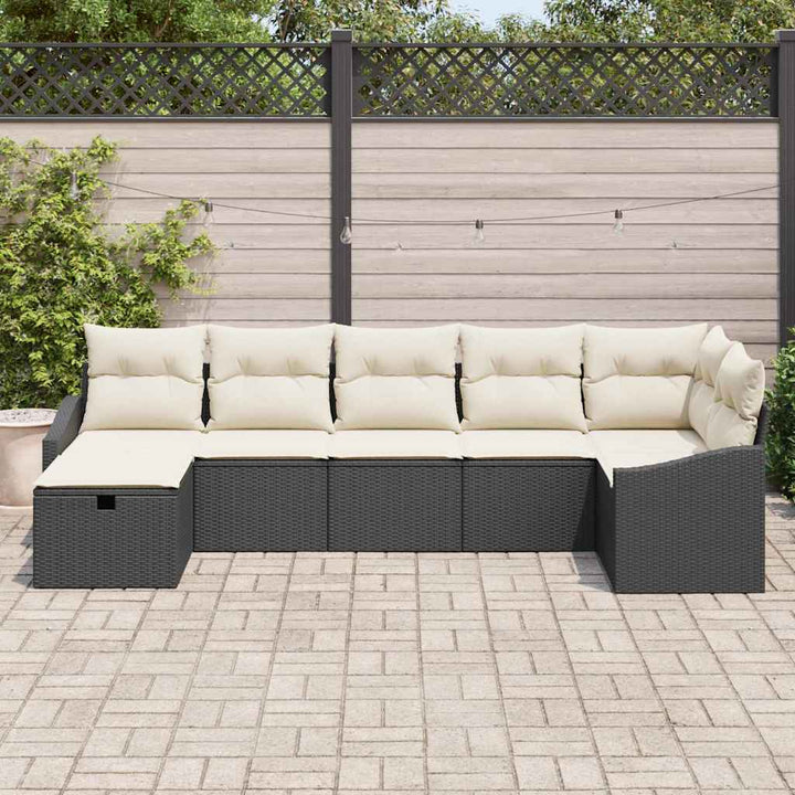 Sofa Sæt med pude 7 pcs polyrattan
