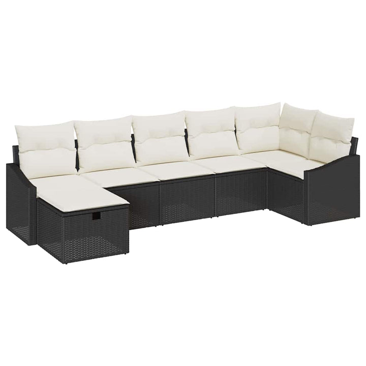 Sofa Sæt med pude 7 pcs polyrattan